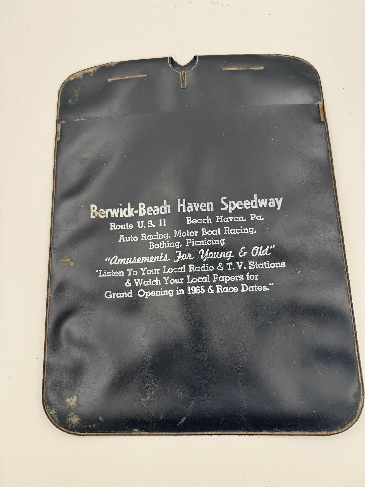 Vintage Car Waste Bag Plastic 1950s Beach Haven Speedway