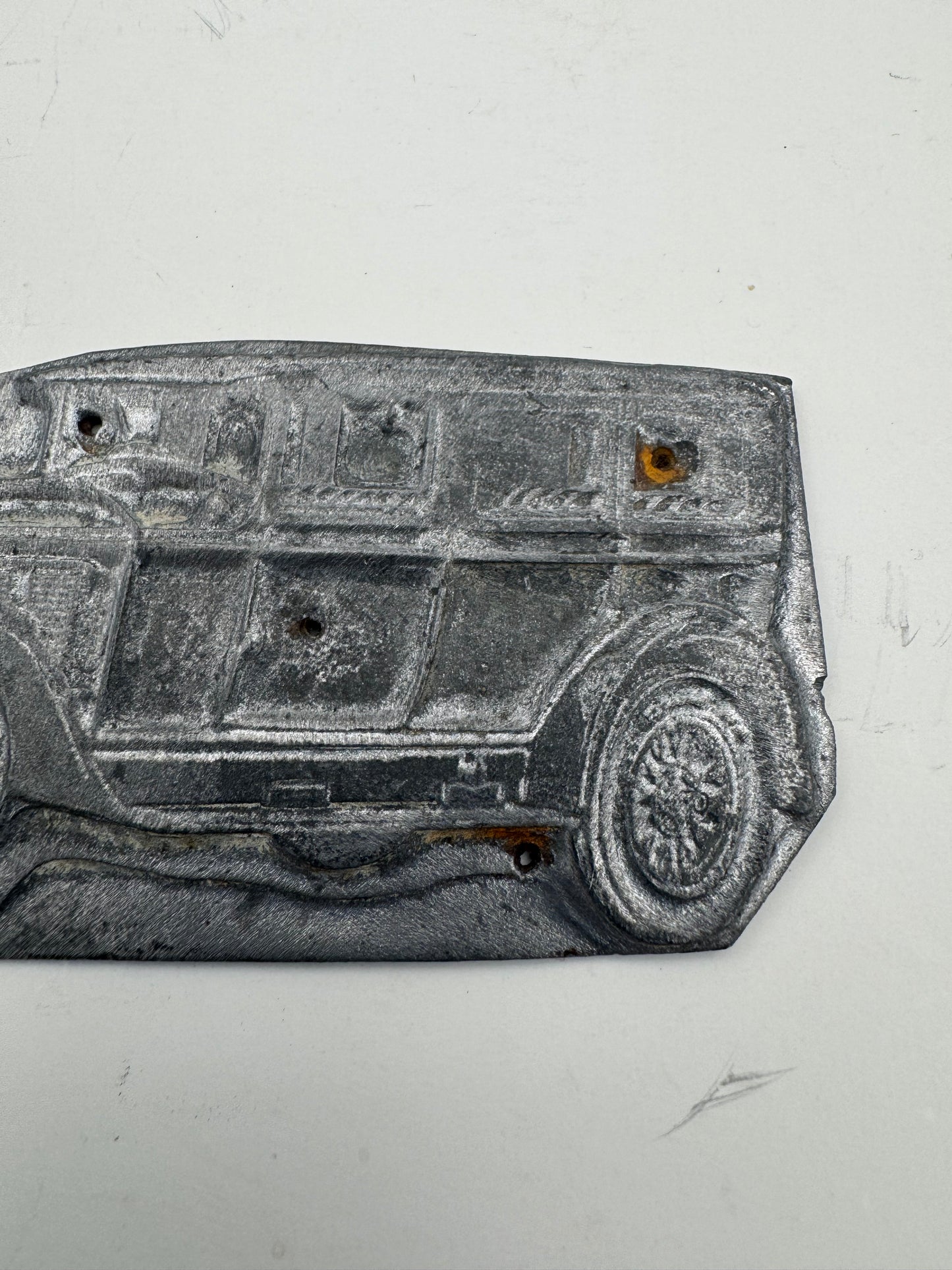 Vintage Automotive Print Block Left Face Small