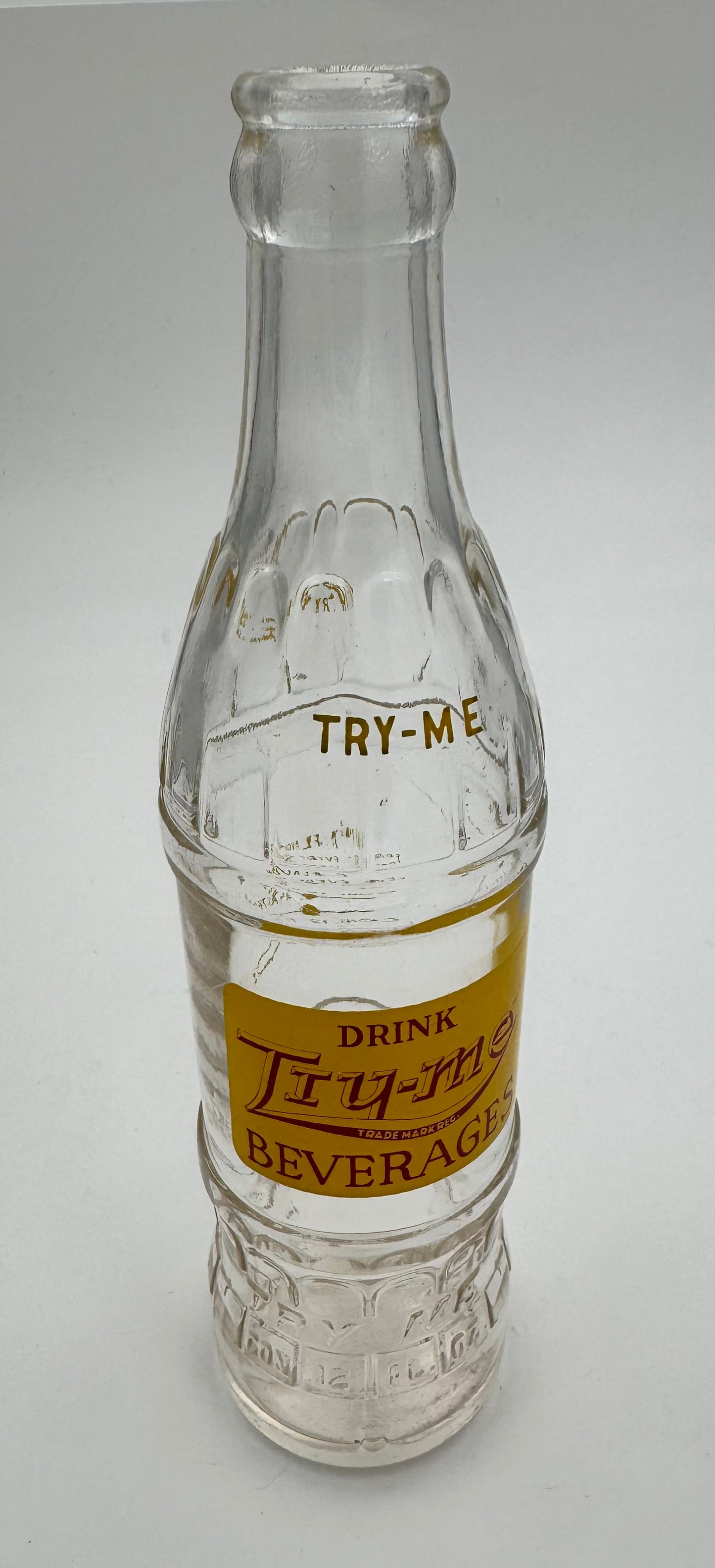 Vintage ACL Try Me 12 Ounce Bottle Minty Fresh