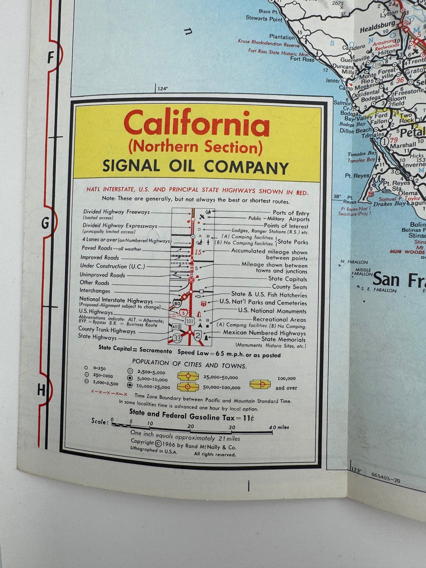 Vintage Signal Gas Roadmap California 1950s