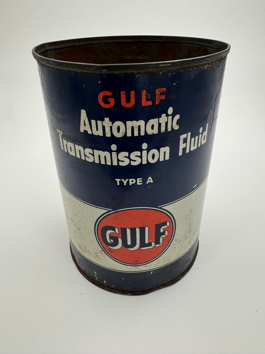 Vintage Gulf Transmission Fluid Can