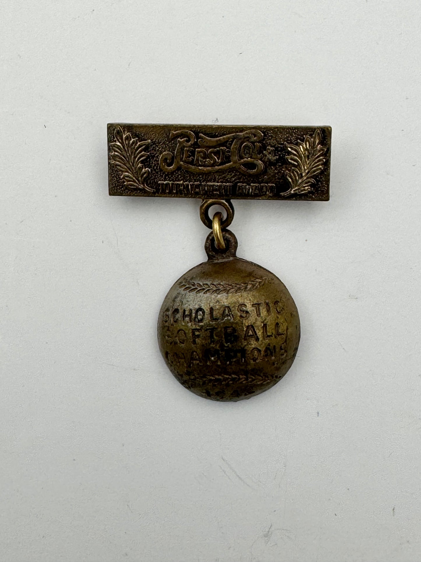 Vintage Pepsi Badge Softball Championship Early Bottler Collectible