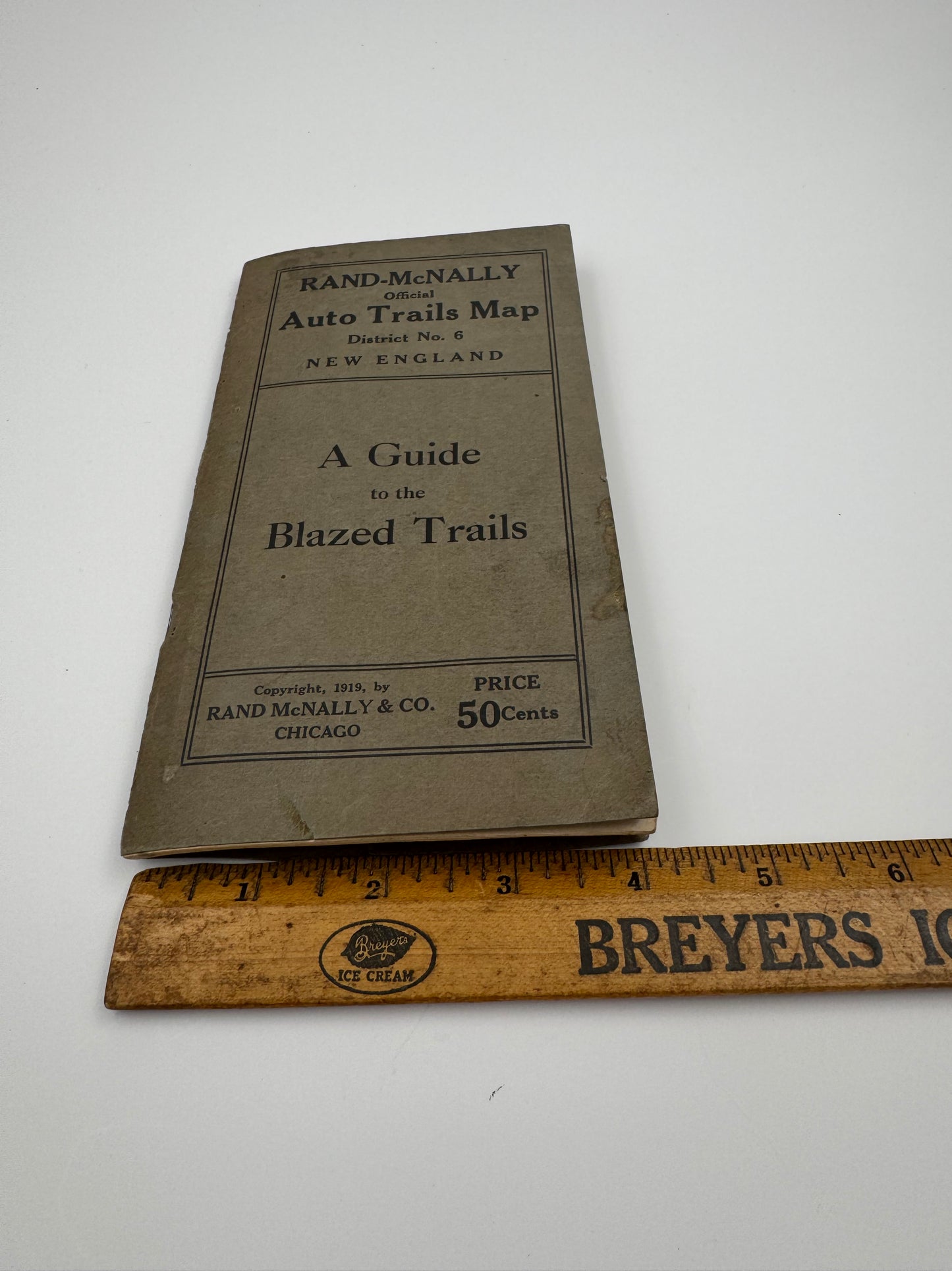 Vintage Road Map Guide To Blazed Trail