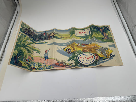 Vintage Roadmap 1934 Sinclair Great Graphics