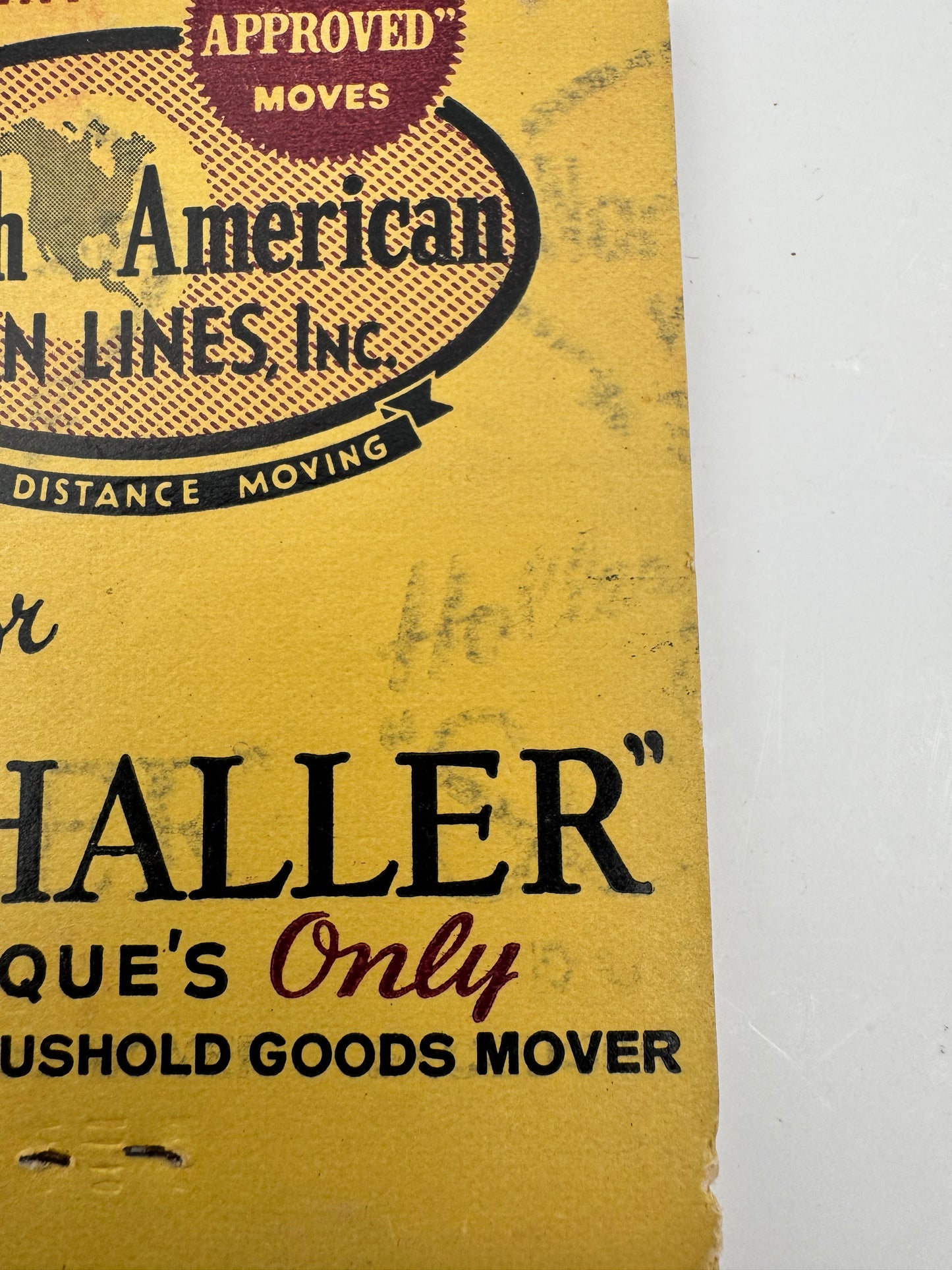 Vintage Feature Matchbook Full Schaller Movers 1930s