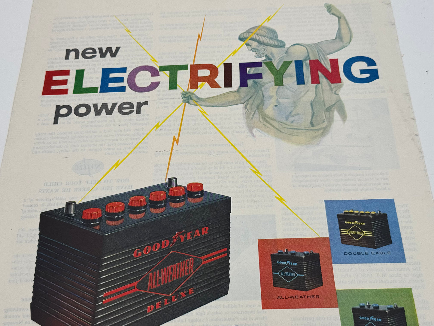 Vintage Goodyear Batteries Ad