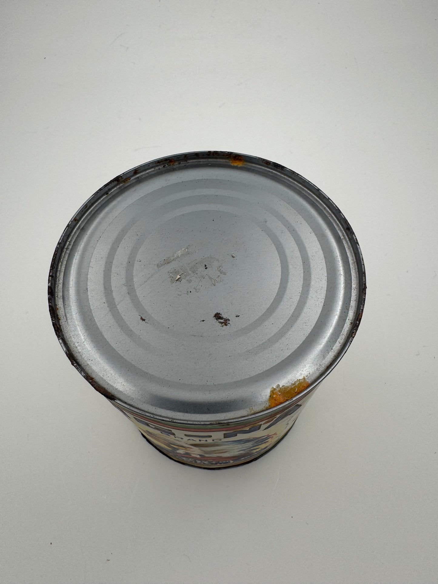 Vintage Tin Can Og Na Tomatoes Native American Ad
