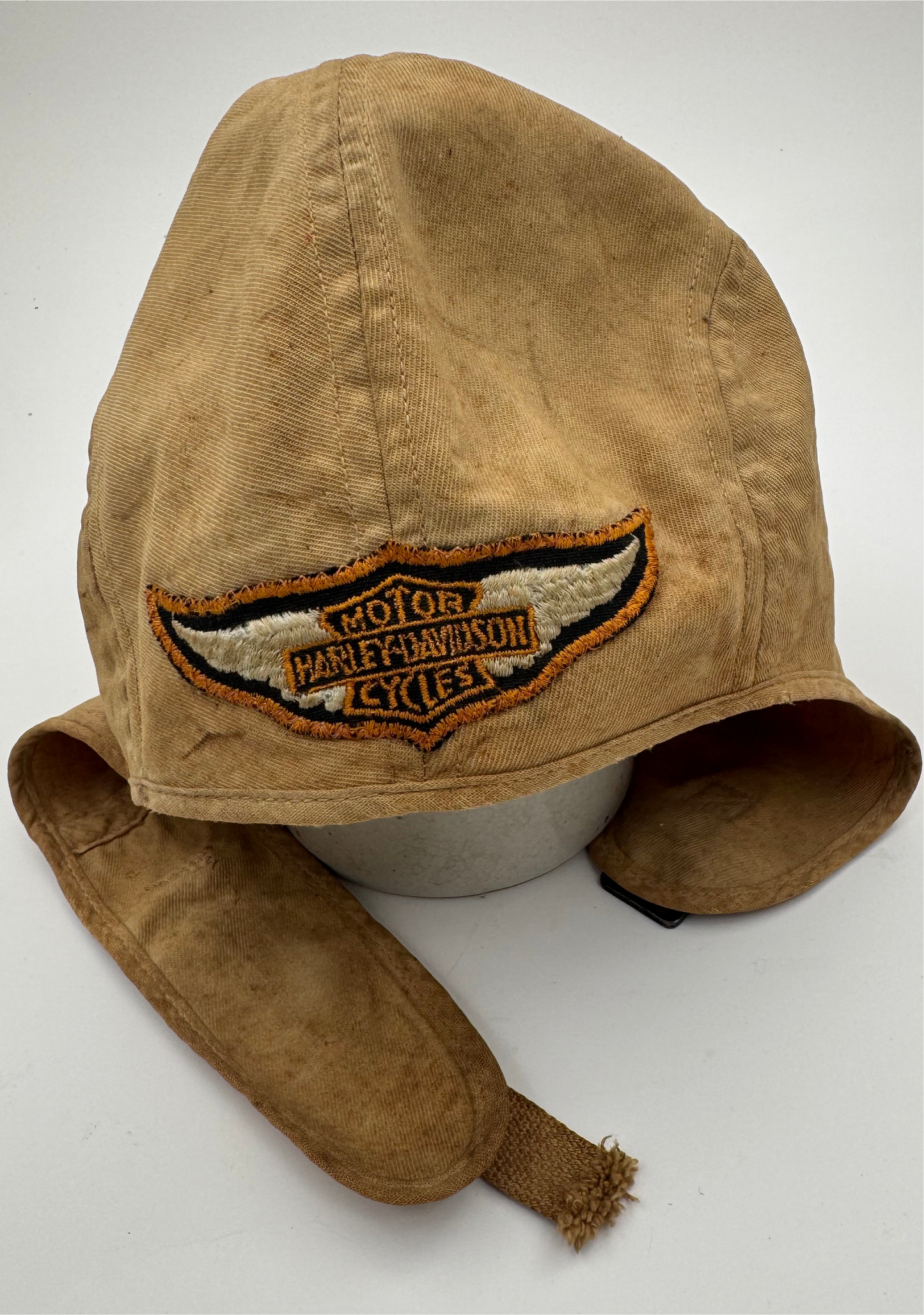 Vintage Harley Davidson Motorcycle Skull Cap 1930s Authentic.