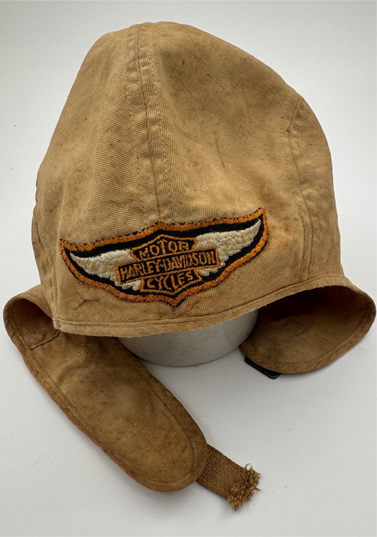 Vintage Harley Davidson Motorcycle Skull Cap 1930s Authentic.
