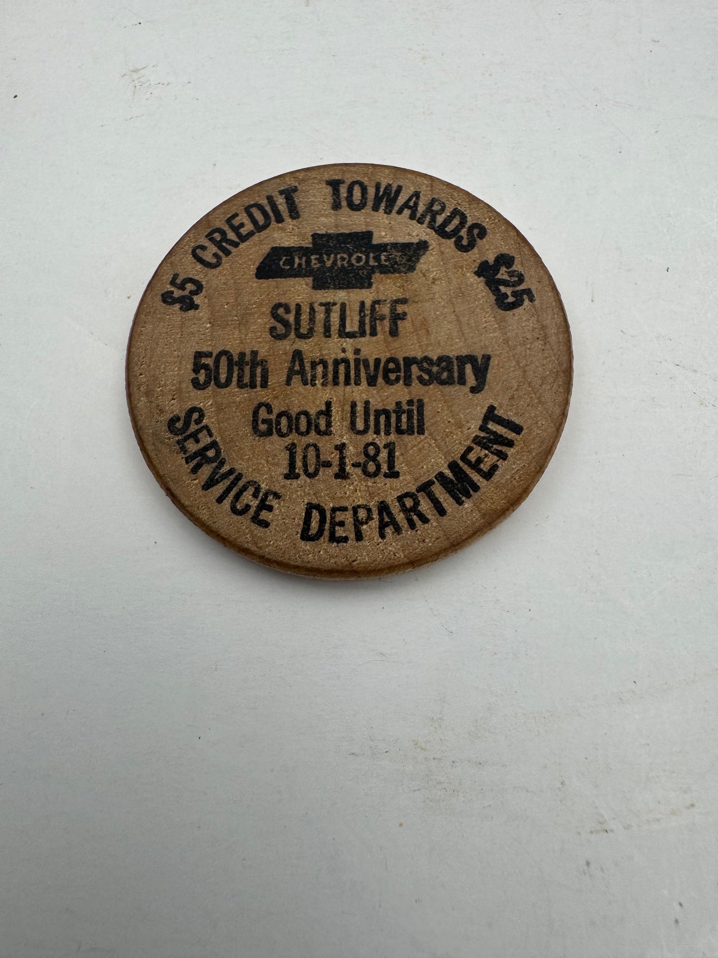 vintage chevy wooden nickel