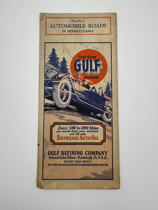 Vintage Gulf Roadmap 1930s