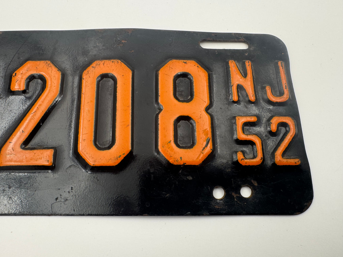 Vintage Motorcycle License Plate New Jersey 1952