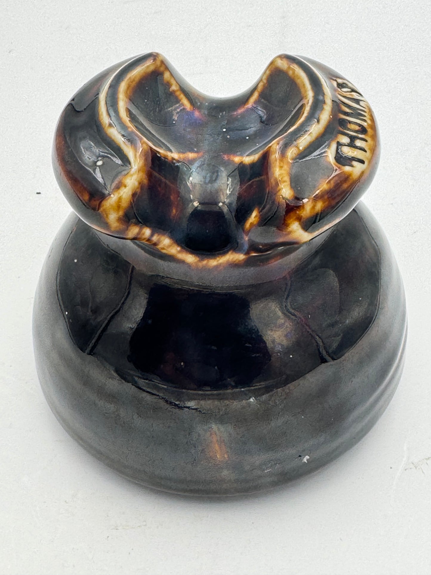 Vintage Porcelain Insulator R. Thomas & Sons Brown