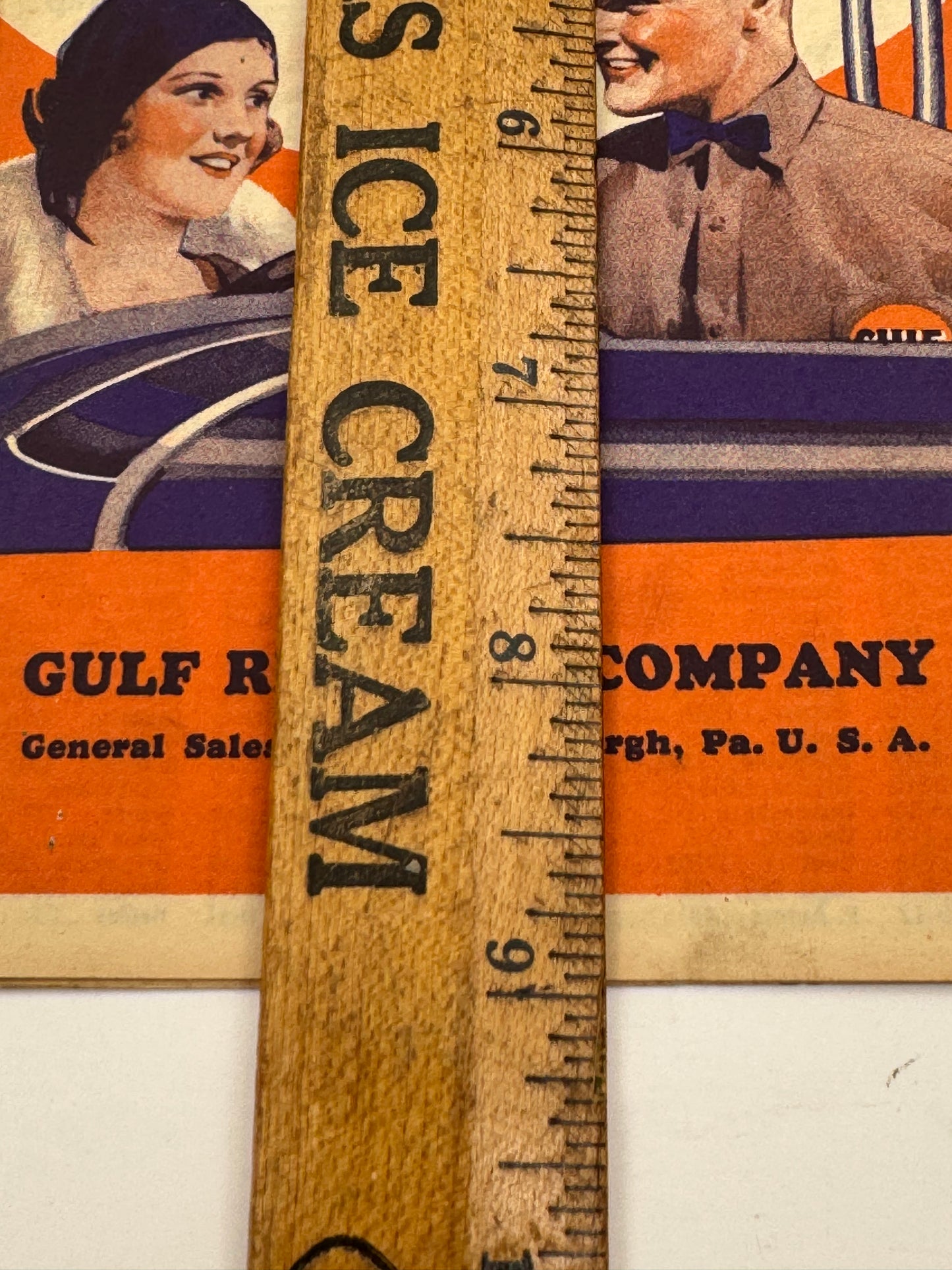 Vintage Road Map Gulf New York 1932