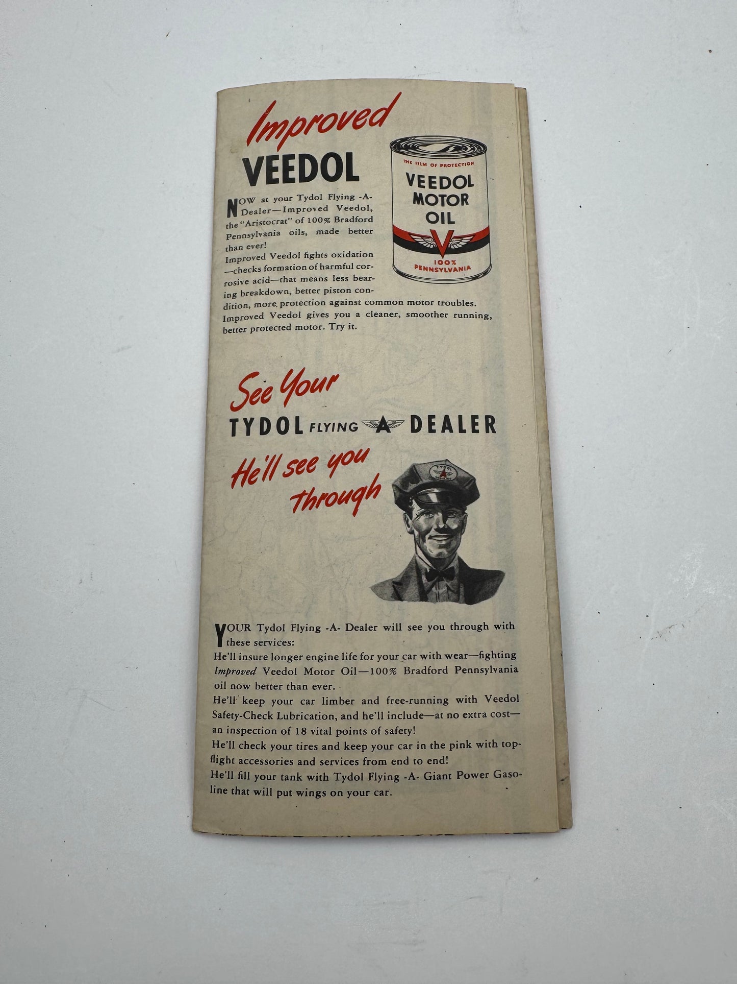 Vintage Roadmap Veedol Tydol 1940 Cape Cod NOS