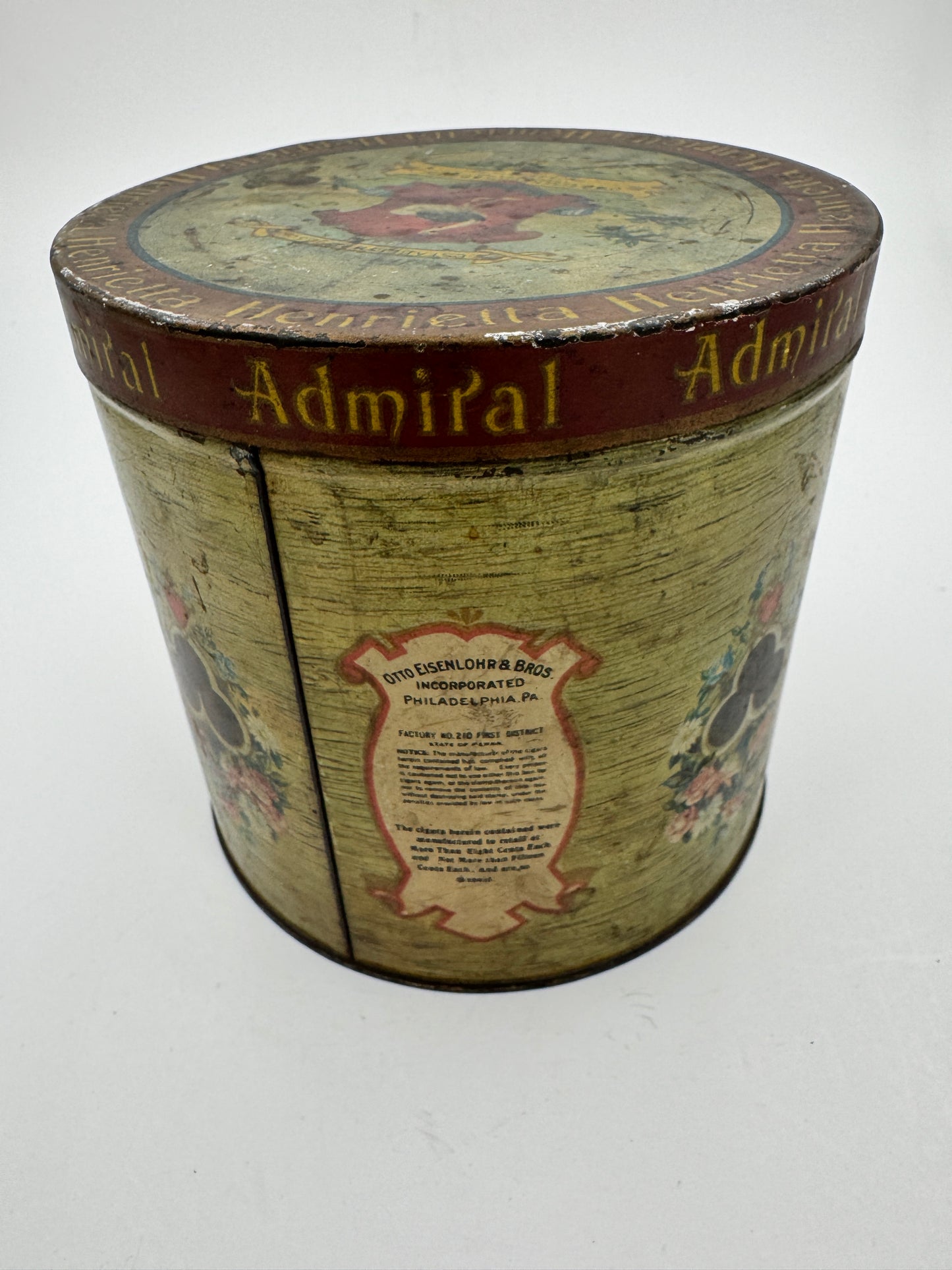 Vintage Tobacco Tin Henrietta “Otto Eisenlohr & Bros Empty Rare