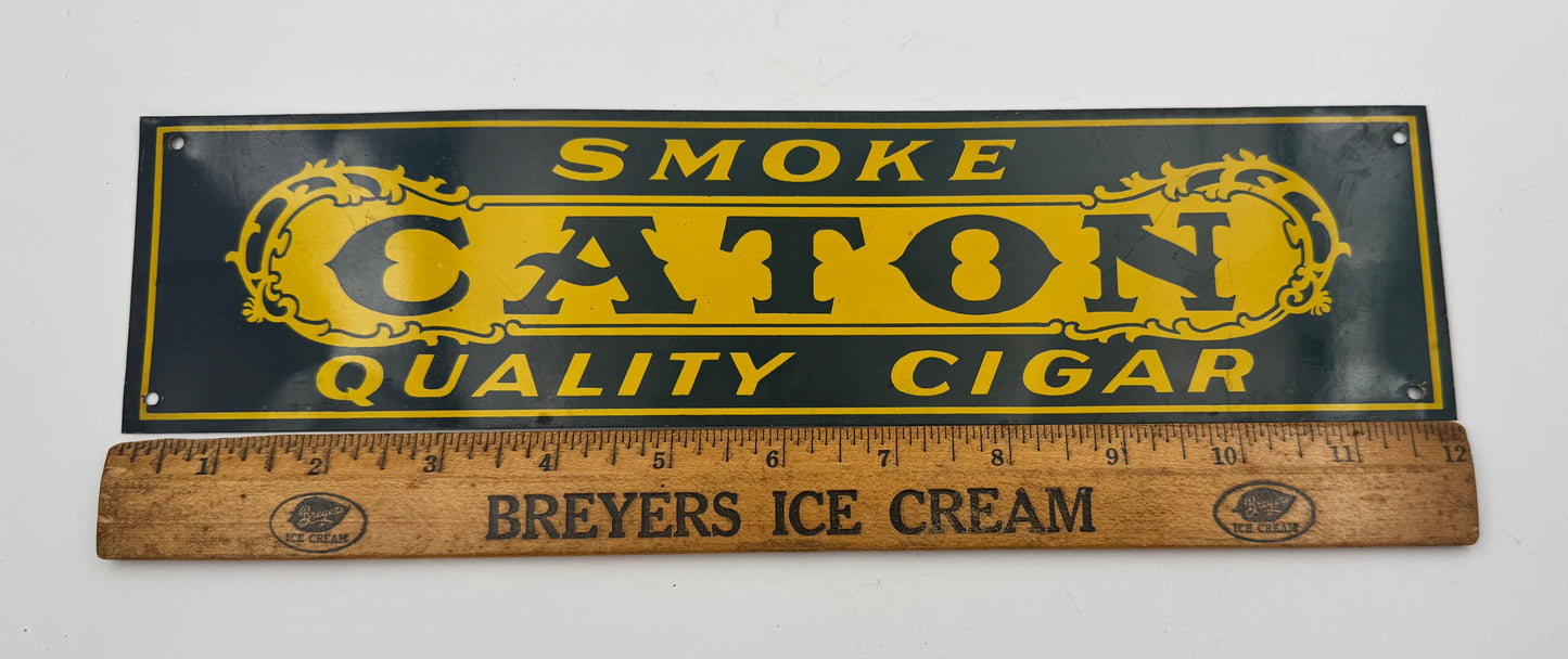 Vintage Caton Cigars Sign Tin Tacker