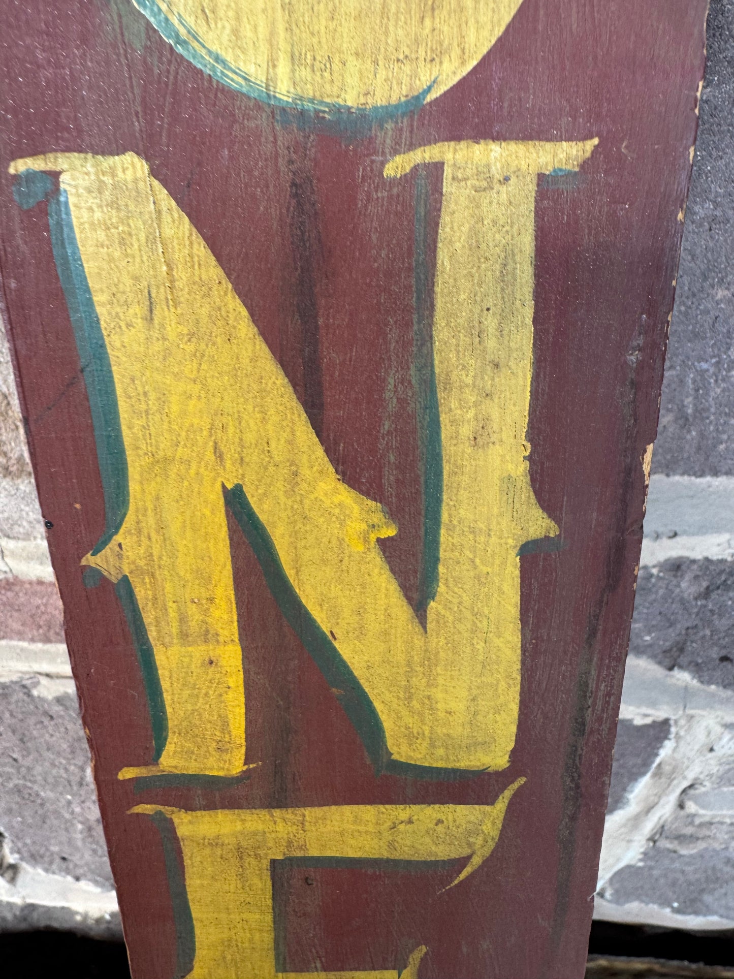 Vintage Soda Sign Wood Hand Painted 1950s