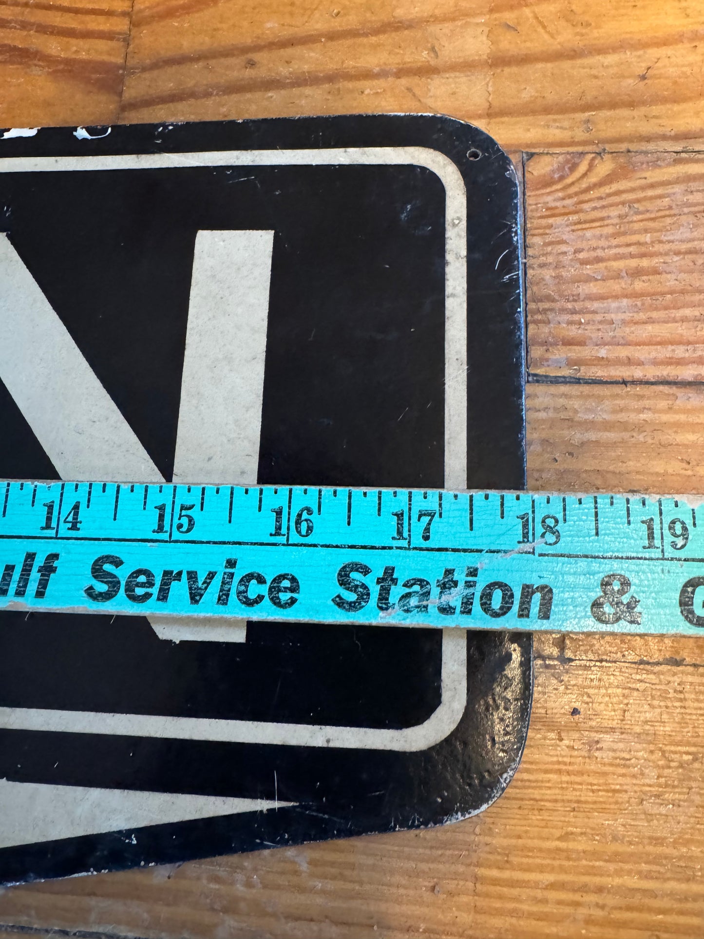 Vintage Men Sign Early Independent Gas Station