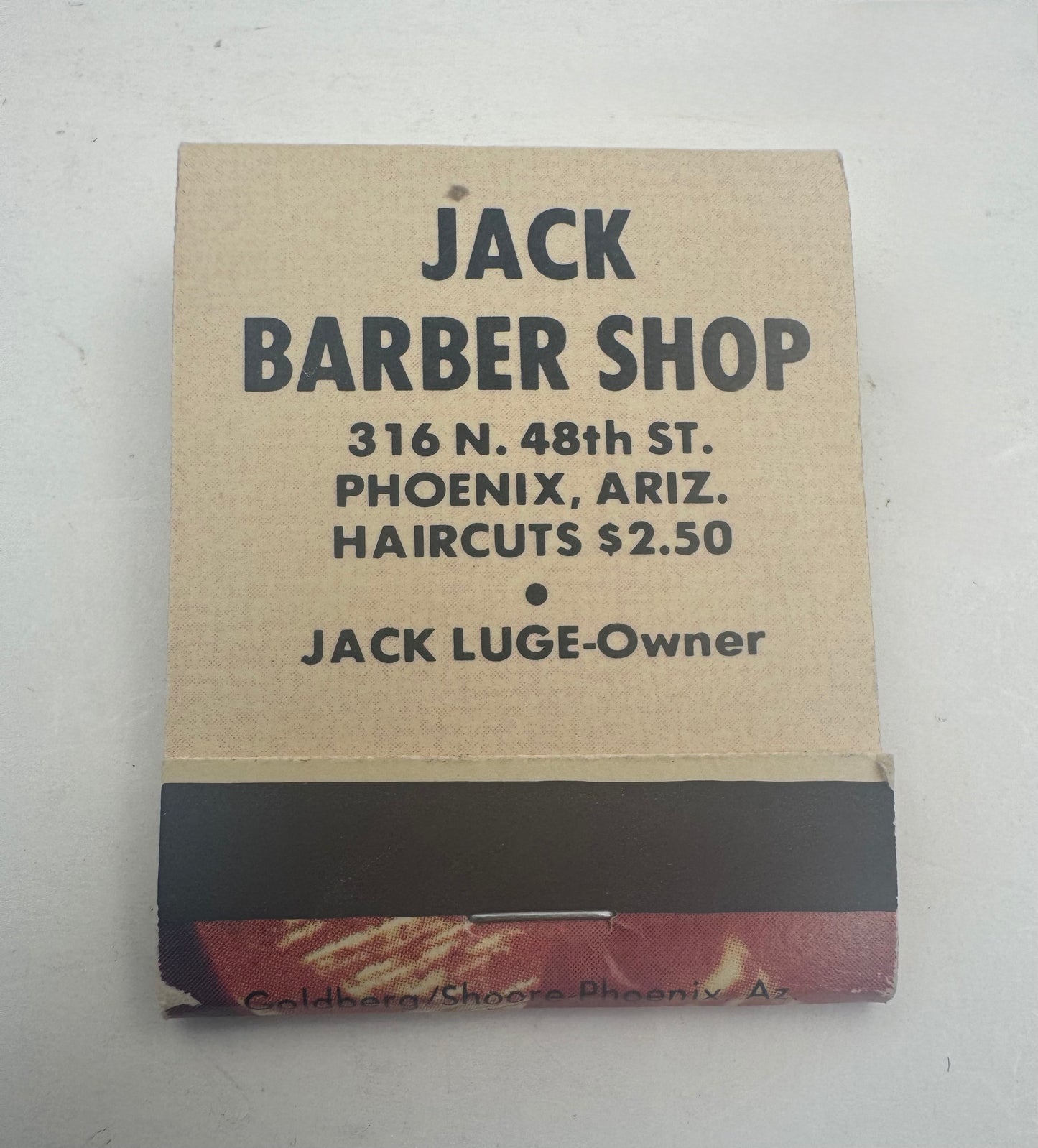 Vintage Pinup Matchbook Barbershop NOS