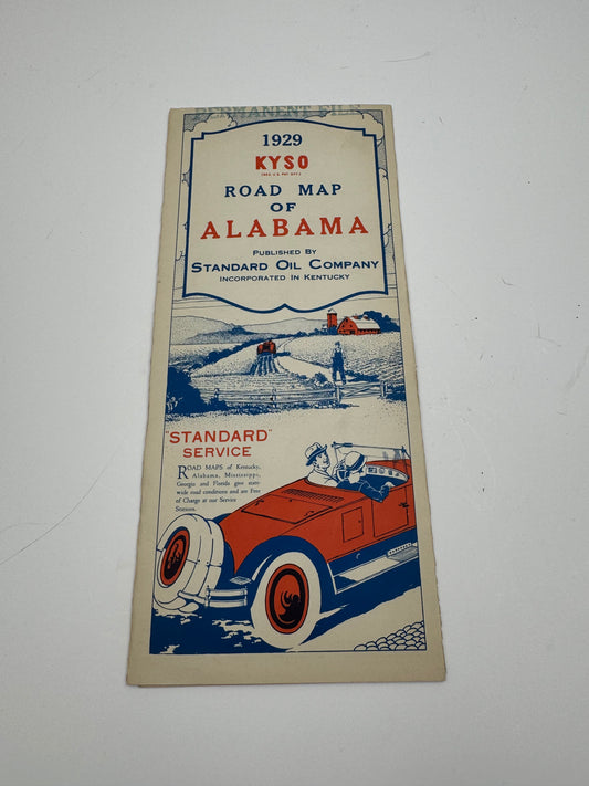 Vintage Road Map 1929 KYSO NOS Permanent File Copy