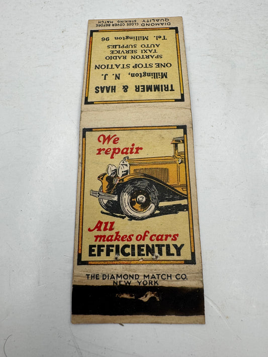 Vintage Matchbook Cover Car Repair 1930s