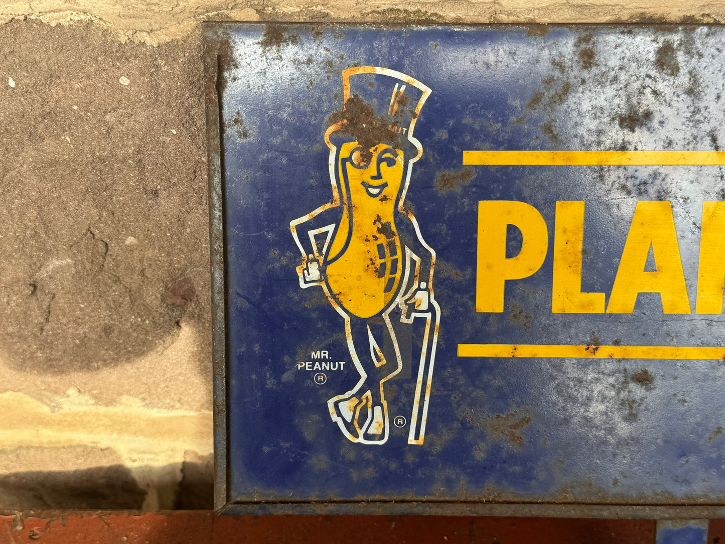 Vintage Planters Peanuts Sign Metal