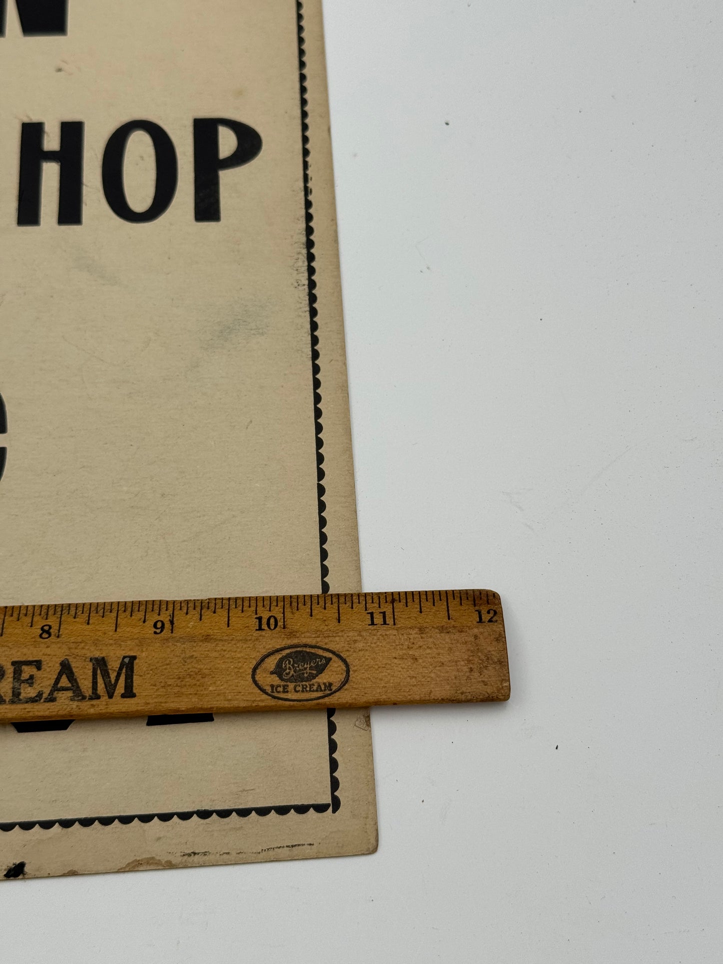 Vintage Barbershop Sign 50 Cent Hair Cut Cardstock