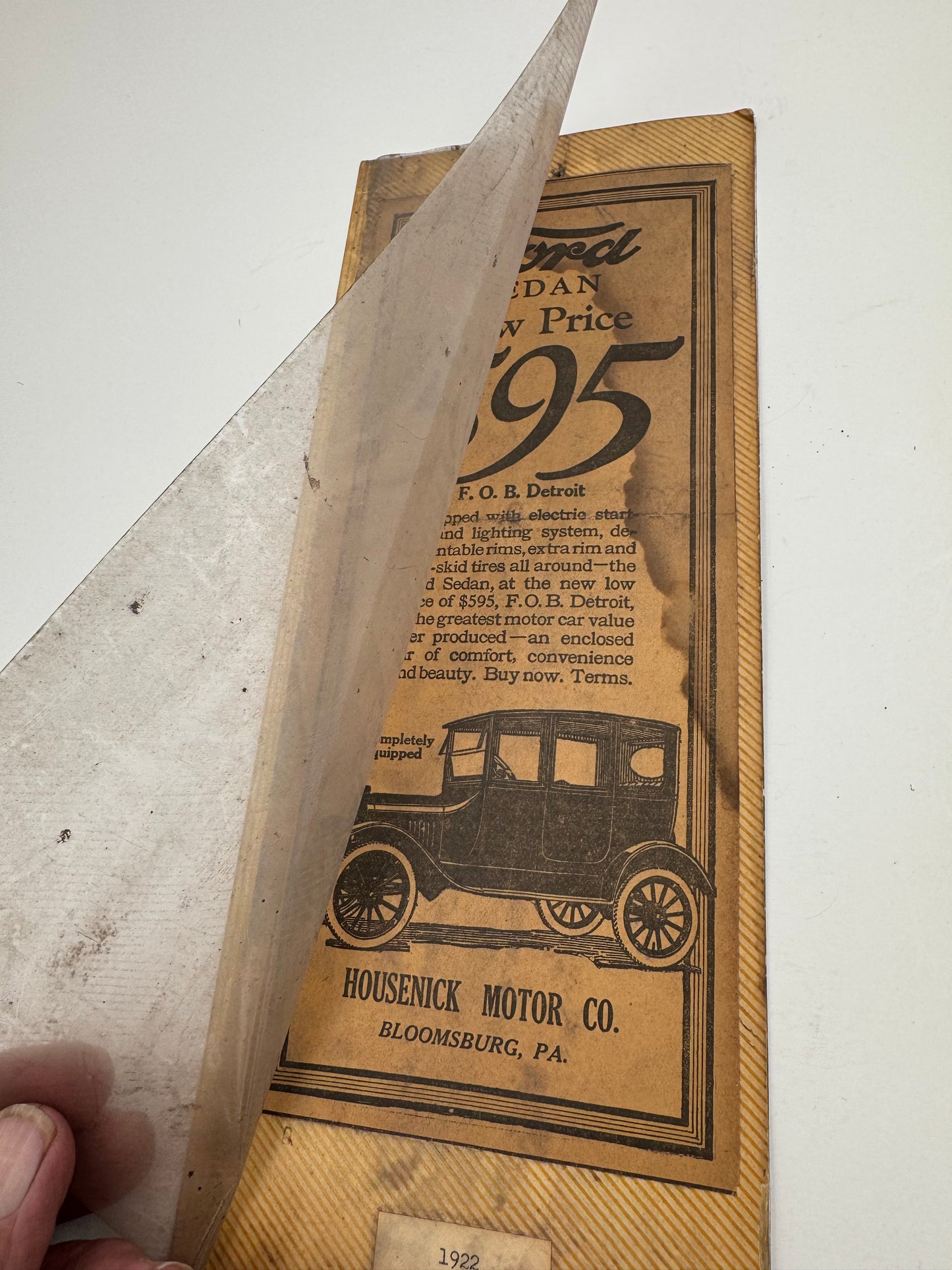 Vintage Ford Sedan Print Ad 1922