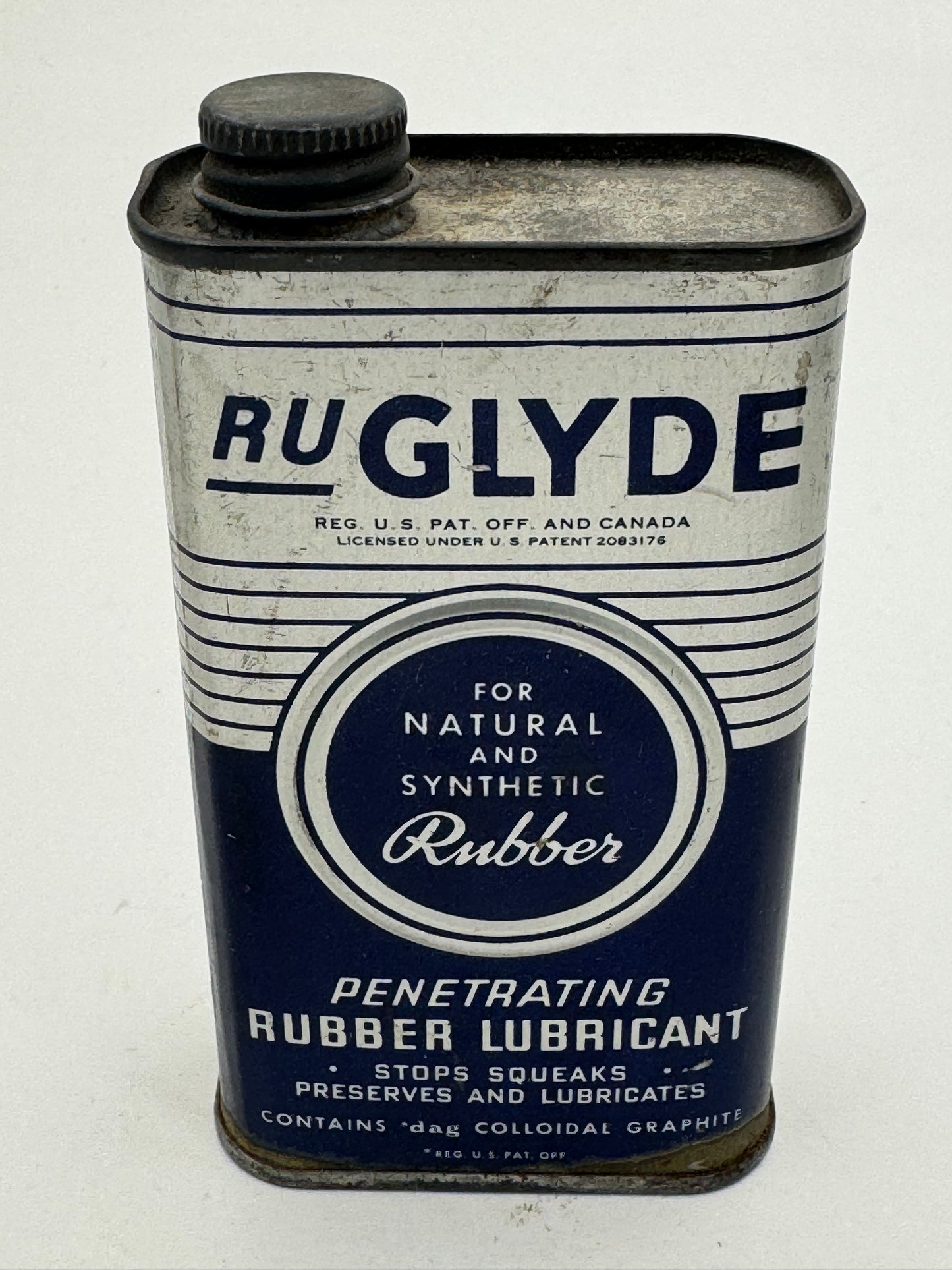 Vintage Oil Can R U Glyde Penetrating Lubricant Empty