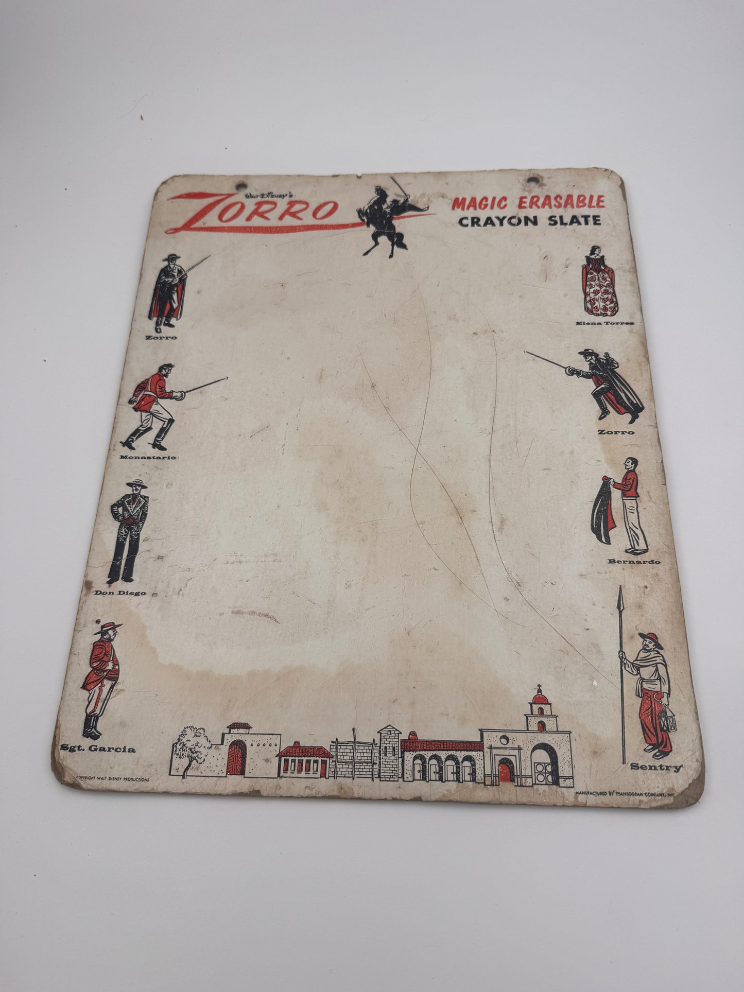 Vintage Zorro Erasable Slate