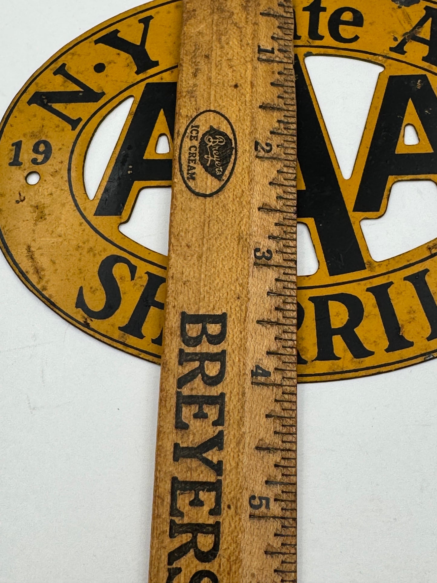 Vintage License Plate Topper Sherrill NY 1929