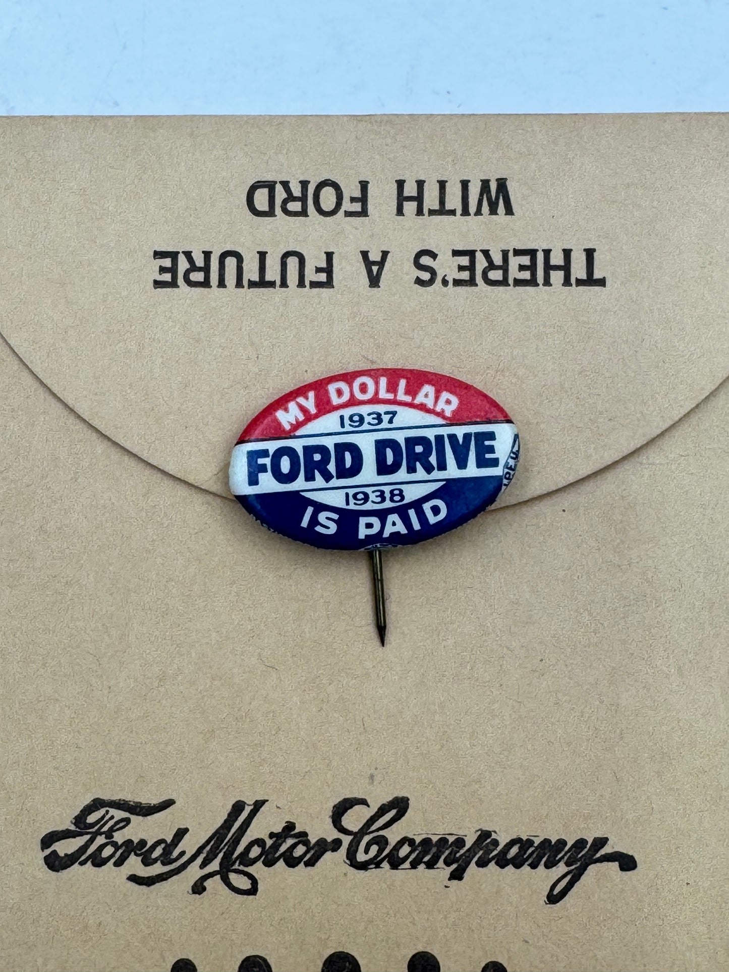 Vintage Ford Employee Pay Envelope 1937 NOS