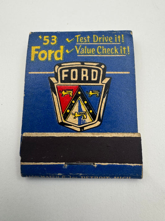 Vintage Ford Matchbook 1953 Moyer & Haupt Motors