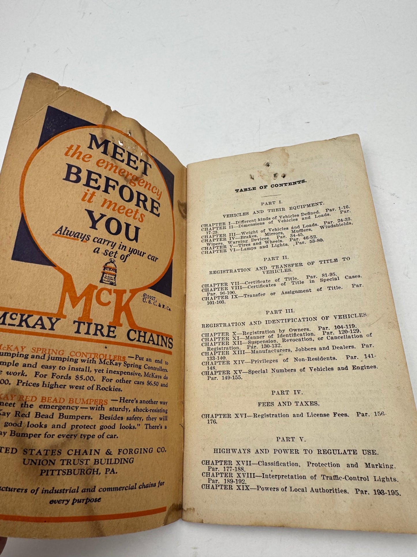 Vintage Vehicle Code Of Pennsylvania Booklet By Gulf Oil
