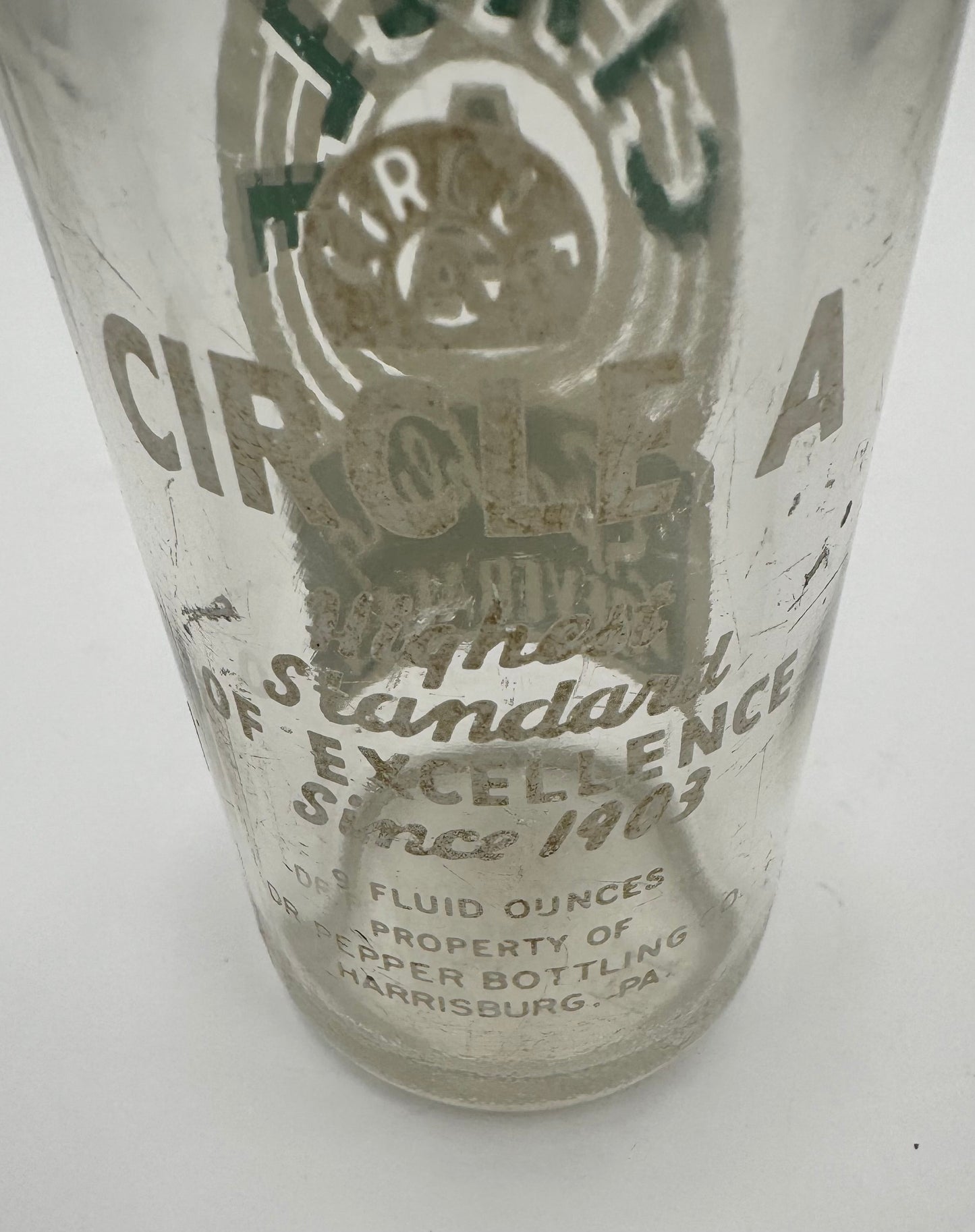 Vintage ACL Circle A Soda Bottle 9 Ounce