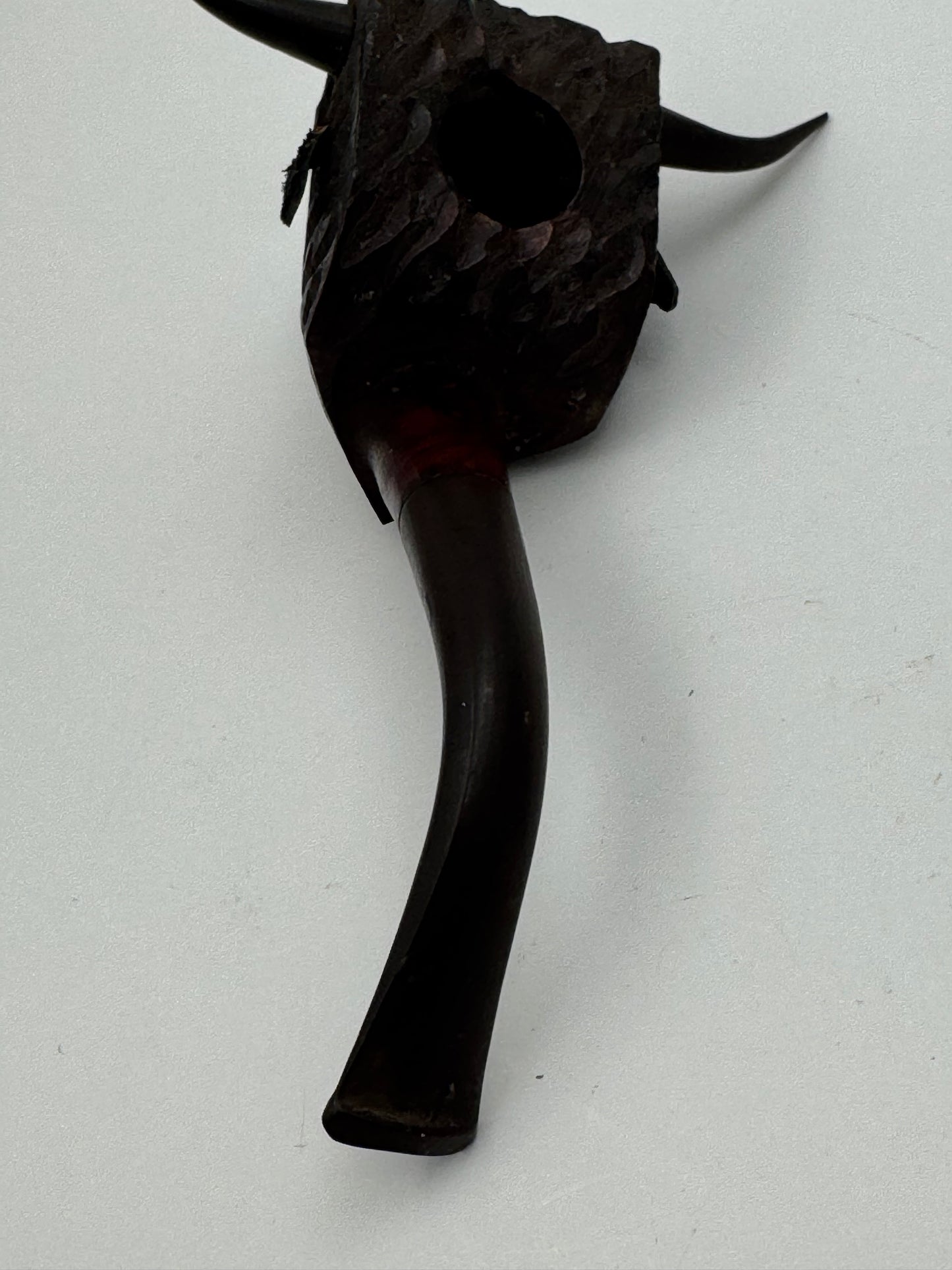 Vintage Carved Figural Pipe Bull Meerschaum