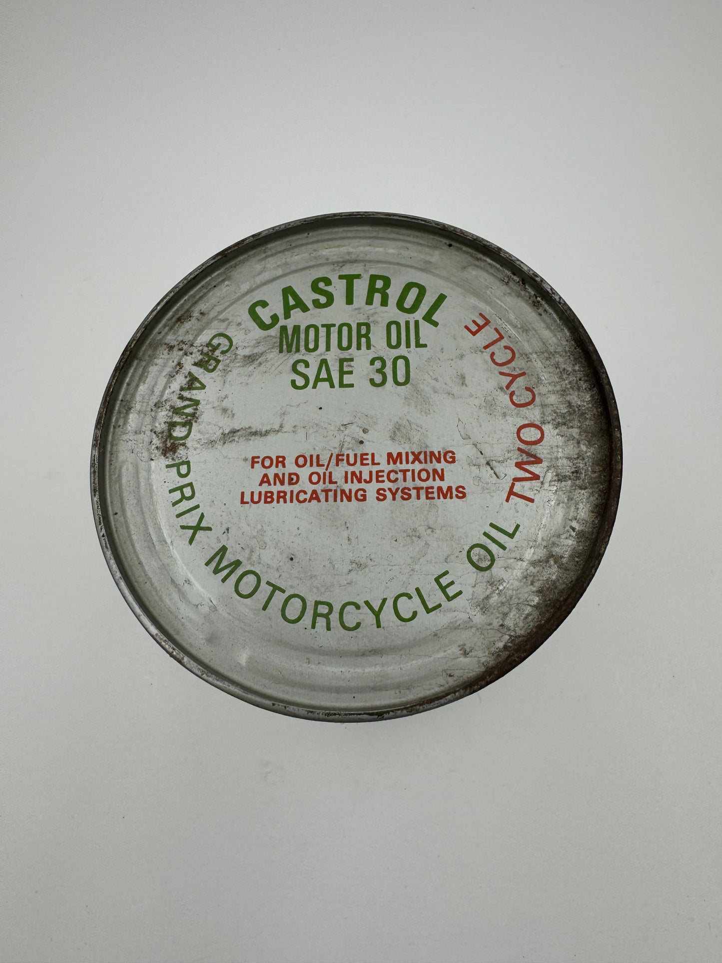 Vintage Oil Can Castrol Gran Prix Motorcycle