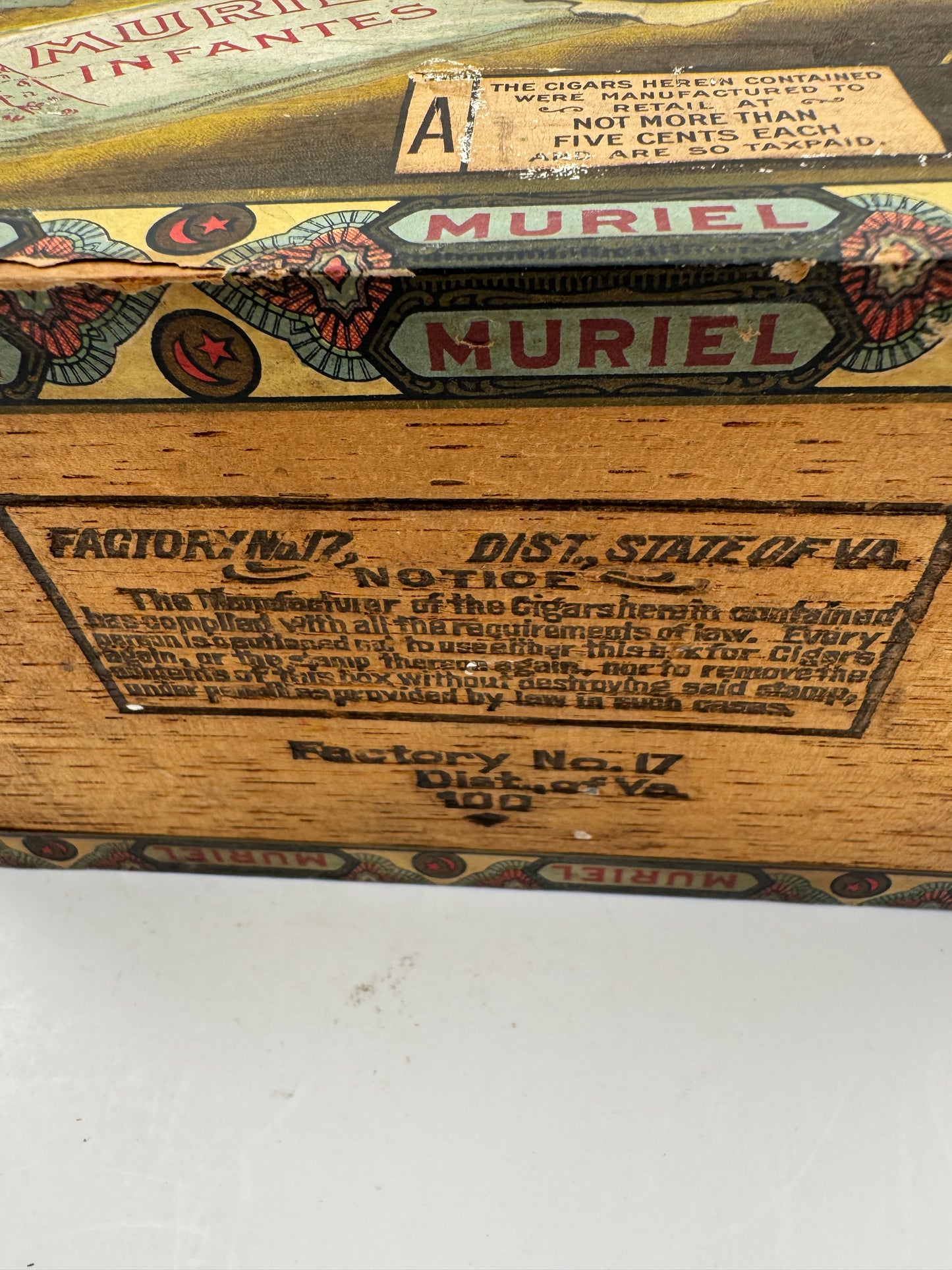 Vintage Muriel Cigar Box Rare Wood Fantastic Graphics
