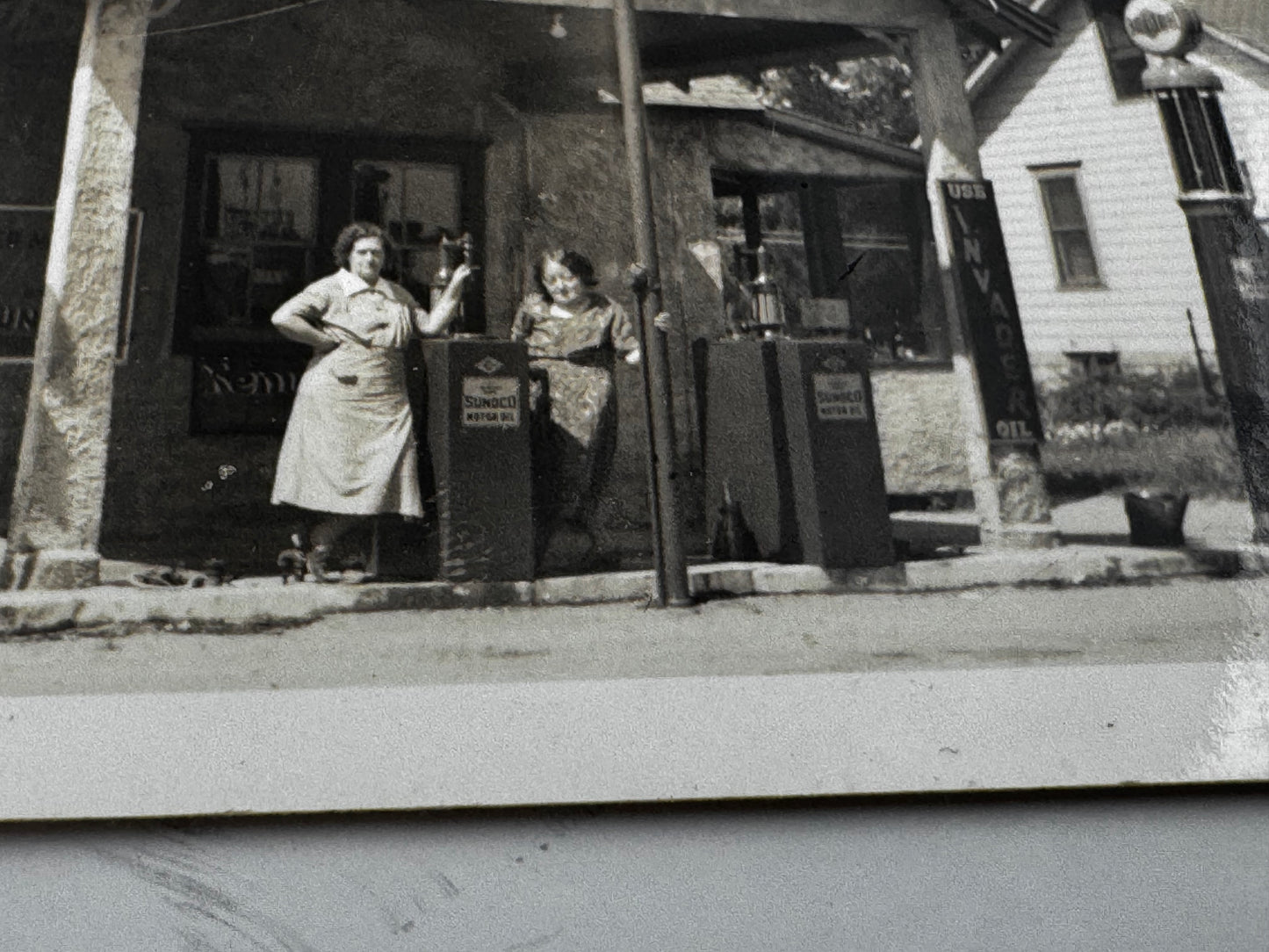 Vintage Gas Station Photos With Women Lot of 2