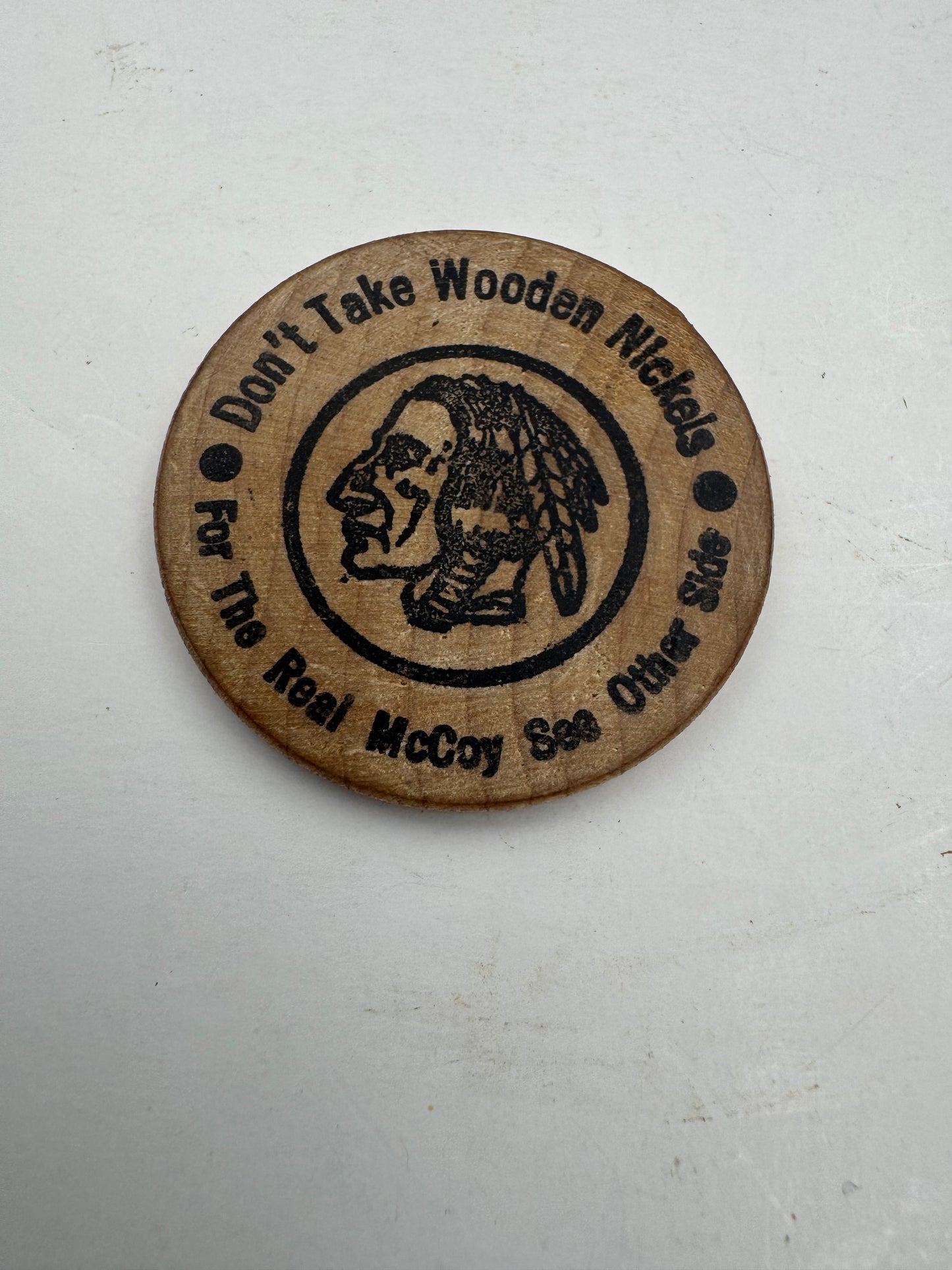 Vintage Chevy Wooden Nickel Sutliff Chevrolet 1981