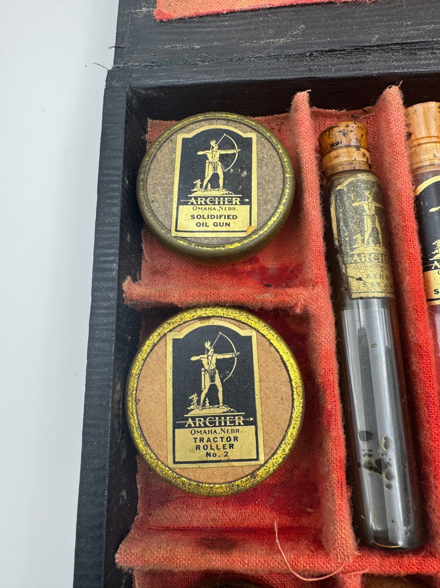 Vintage Salesman Sample Archer Lubricants Set Complete
