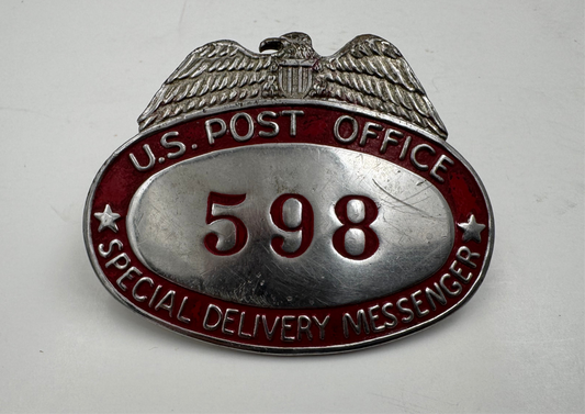 Vintage U S Post Office Messenger Badge