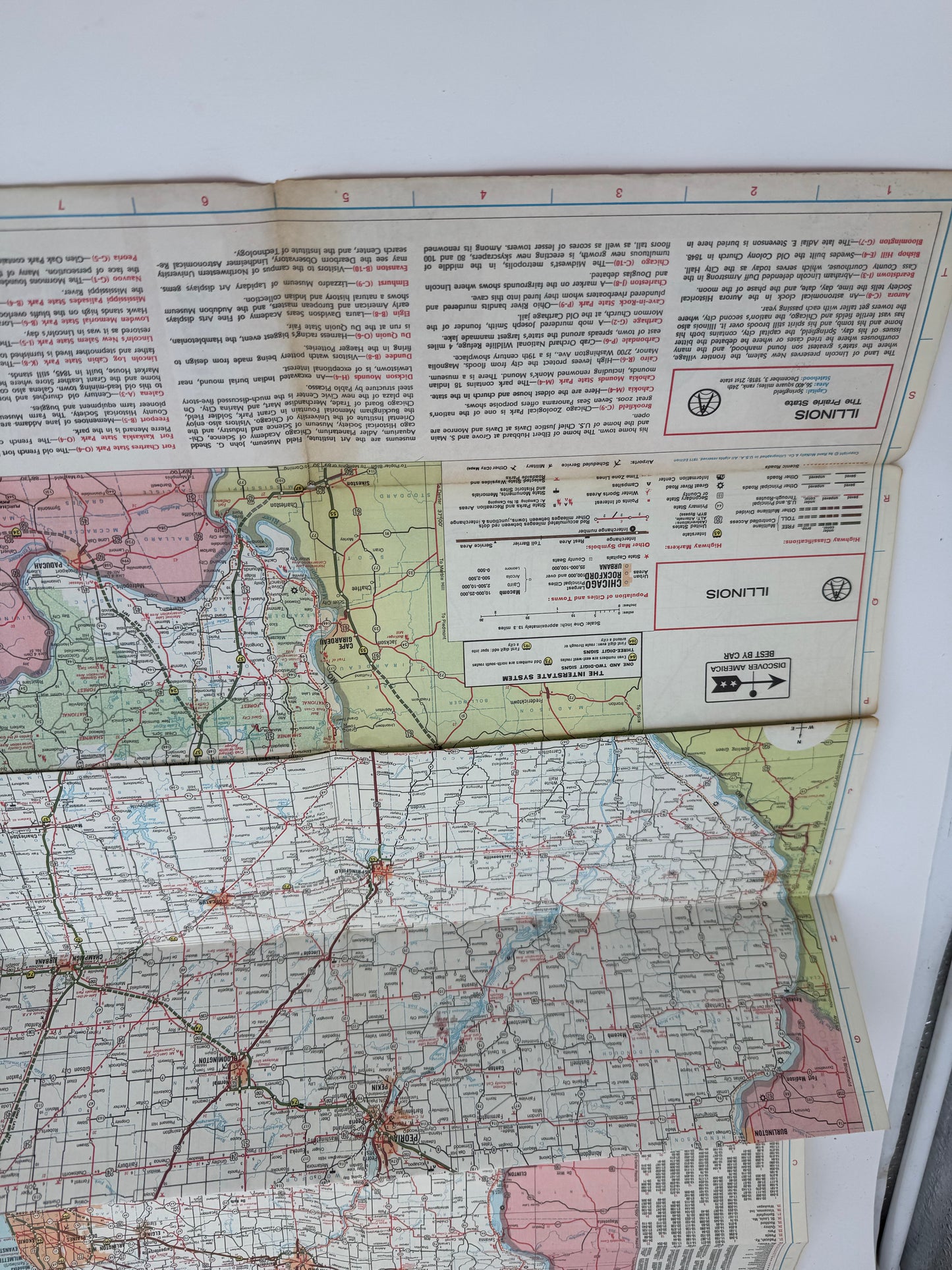 Vintage Zephyr Gasoline Roadmap Illinois, ￼1971 Used Rare