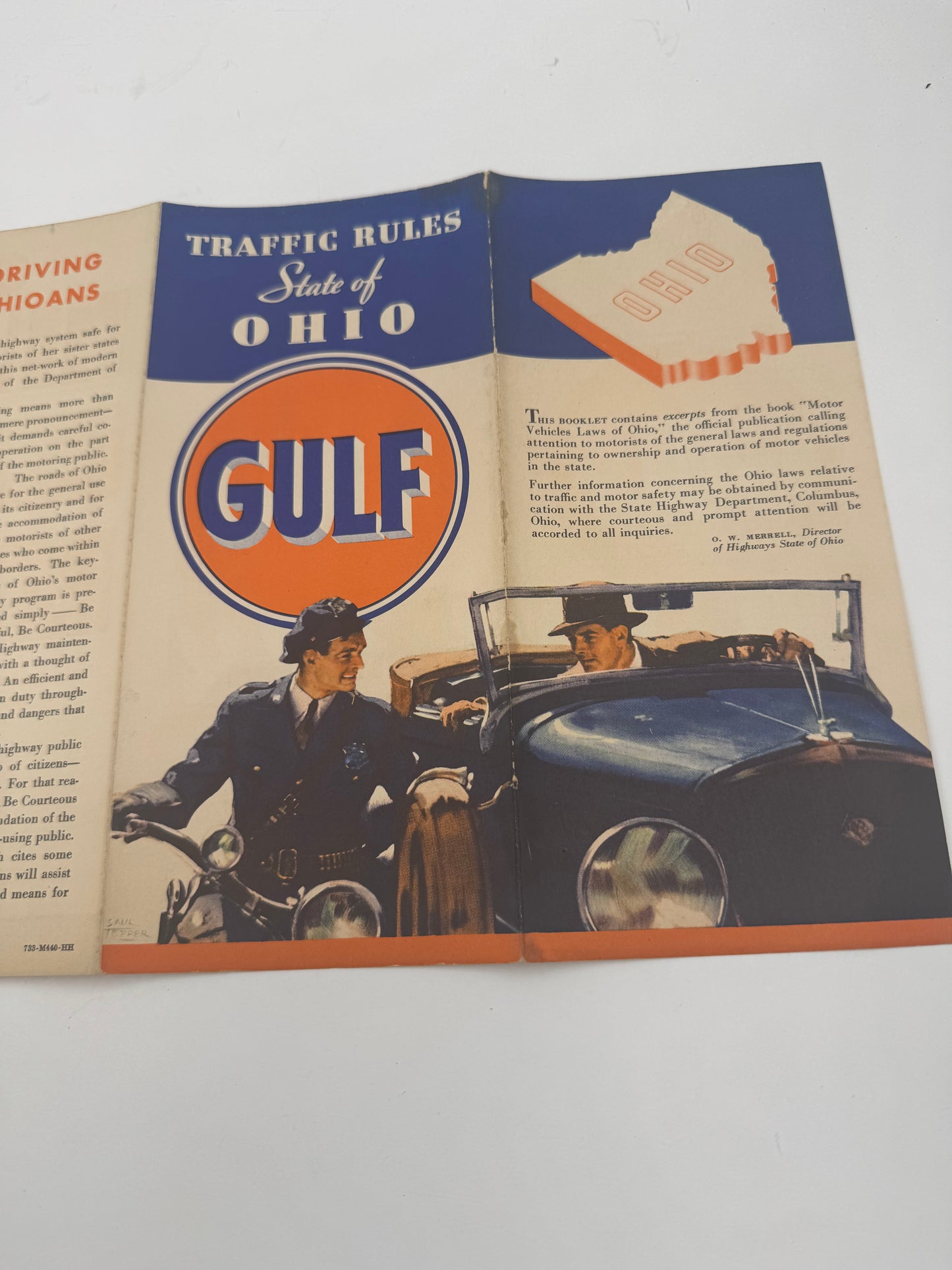 Vintage Gulf Oil Ohio Traffic Rules Police
