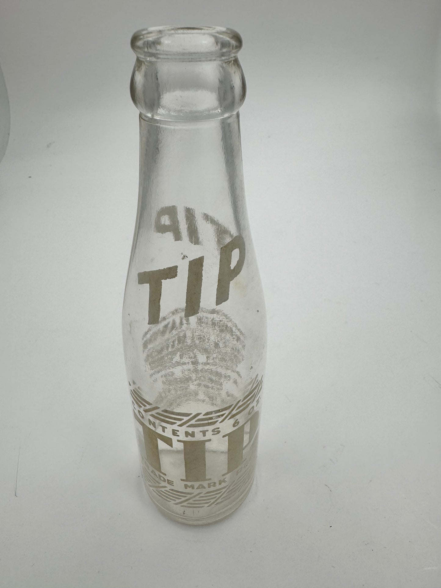 Vintage Tip Soda Bottle ACL 1 Cent Deposit