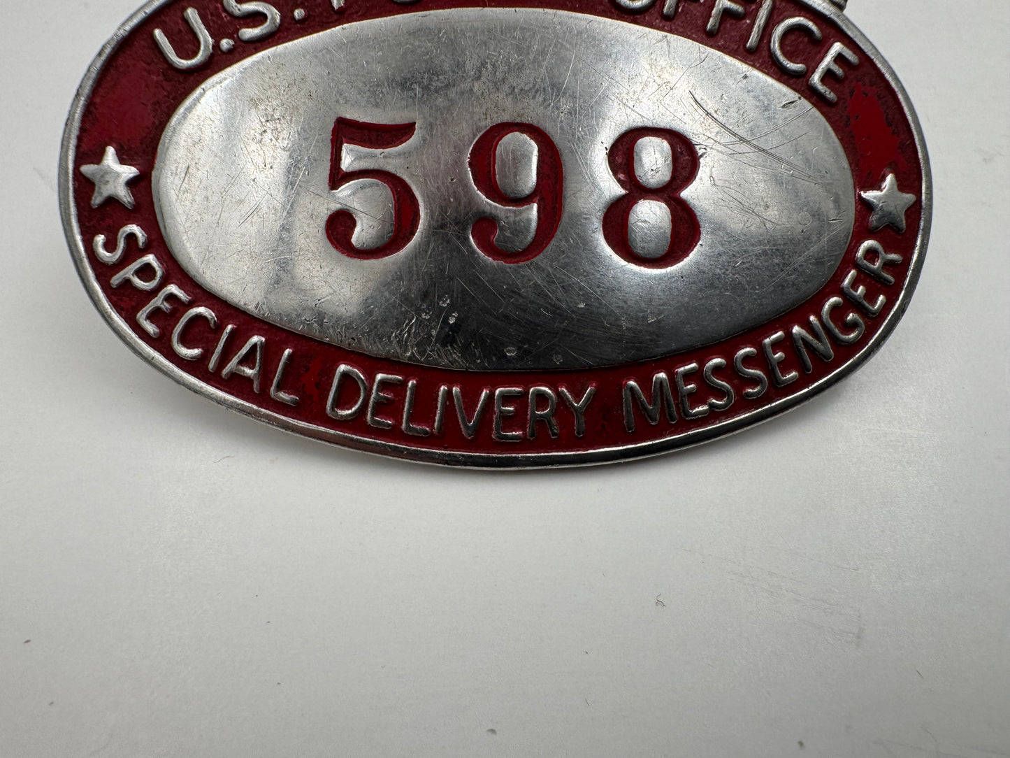 Vintage U S Post Office Messenger Badge