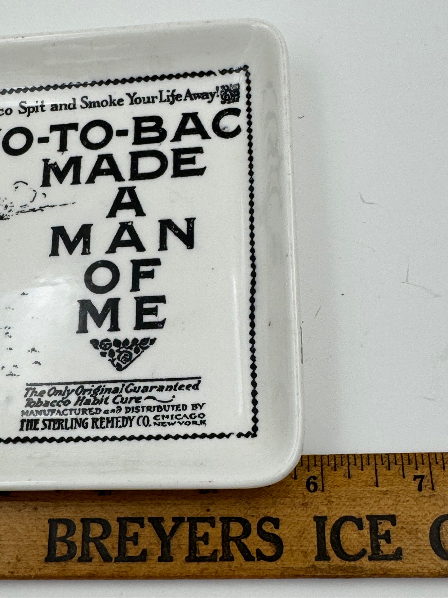 Vintage Tobacco Tray No To Bac Made A Man Of Me
