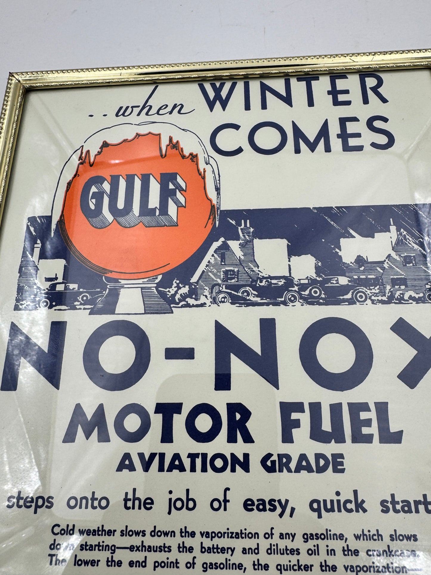 Vintage Gulf Oil Co Ad Aviation Grade Motor Fuel