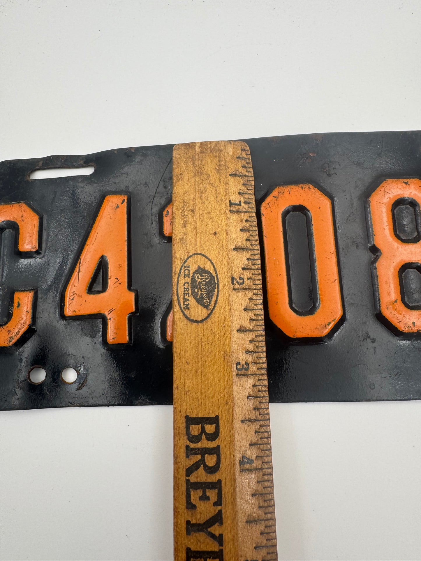 Vintage Motorcycle License Plate NJ 1952